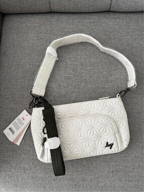 Lug Plié 2 Classic Quilted Crossbody Shoulder Bag White NWT
